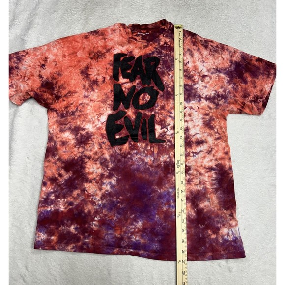 Vtg 90s Fear No Evil Luke 10.19 Jesus Single Stitch Tie-Dye T-Shirt Size Large - Picture 8 of 10